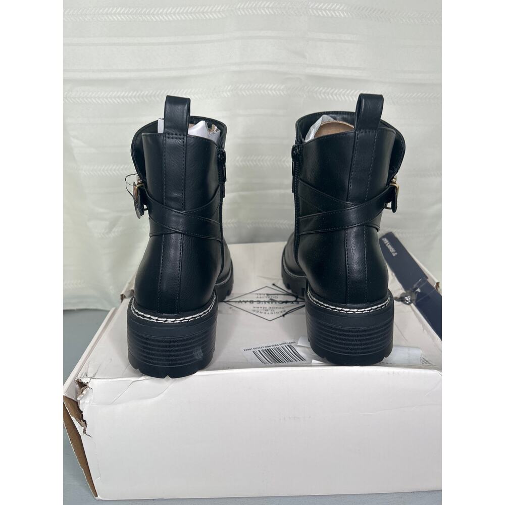 St. John's Bay Daymarc Leather Block Heel Ankle Booties Black Womens Size 9.5M - Picture 11 of 14